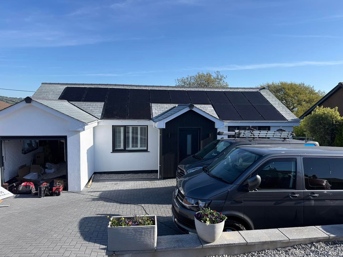St Austell solar installation, 15x JA 450W Bi-Facial Panels